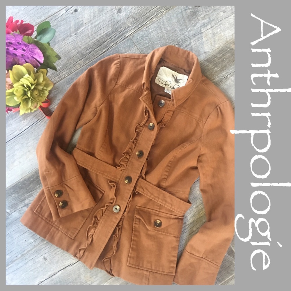 Anthropologie Tabitha Ruffle Barn Jacket